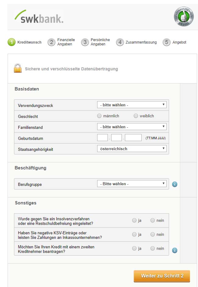 SWK Bank Kredit Test Erfahrungen